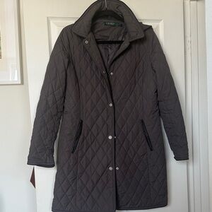 Ralph Lauren Quilted Gray Coat
